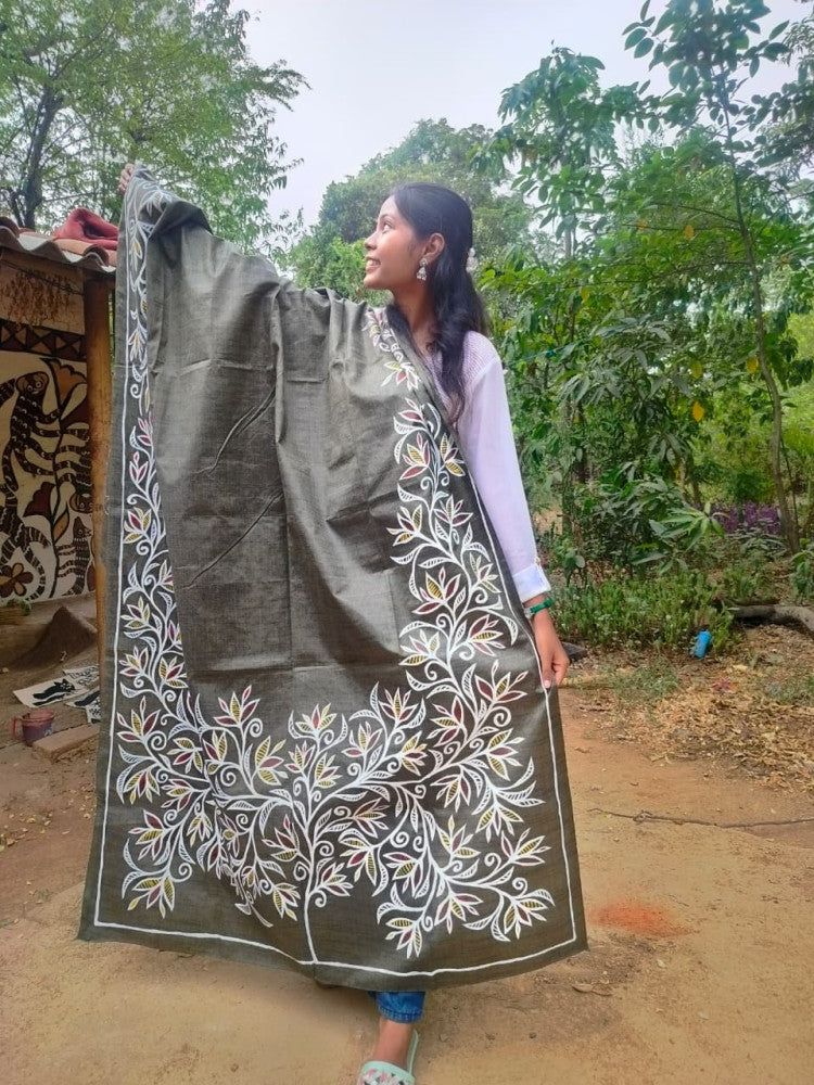 Bhagalpuri Silk Khovar Dupatta Style 3