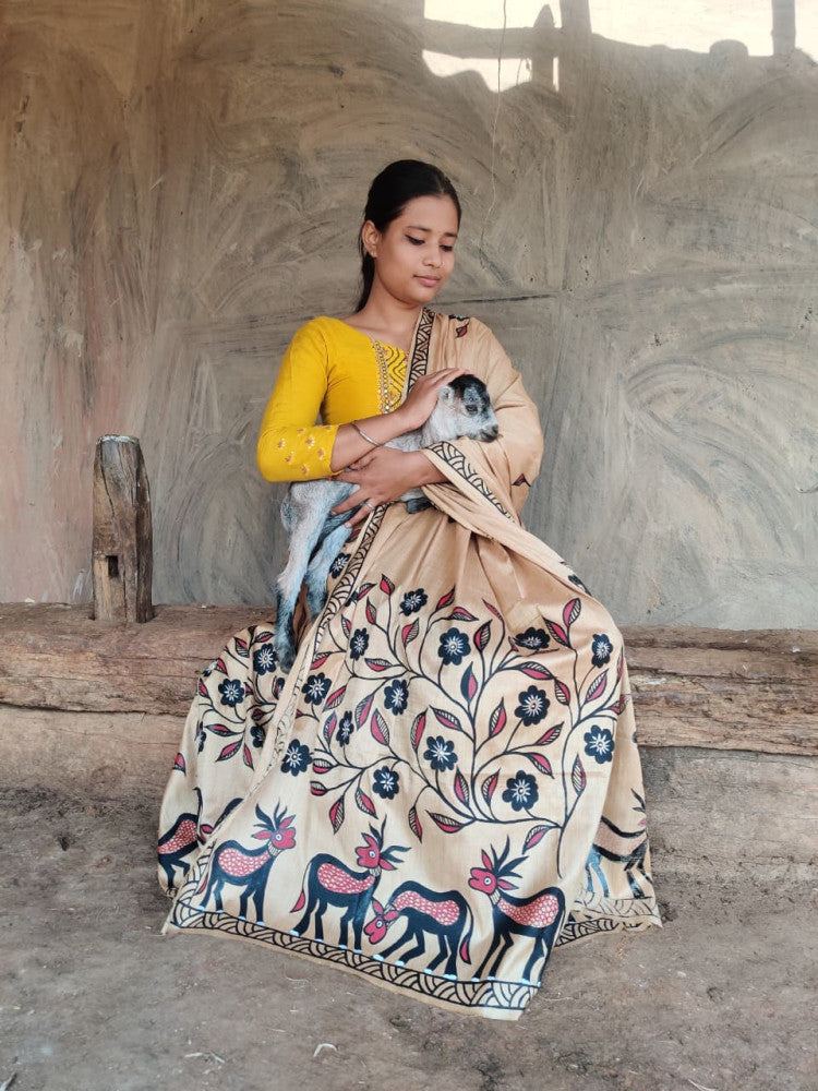 Bhagalpuri Silk Khovar Dupatta Style 9