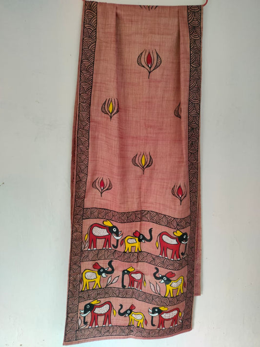 Bhagalpuri Silk Khovar Stole Style 10