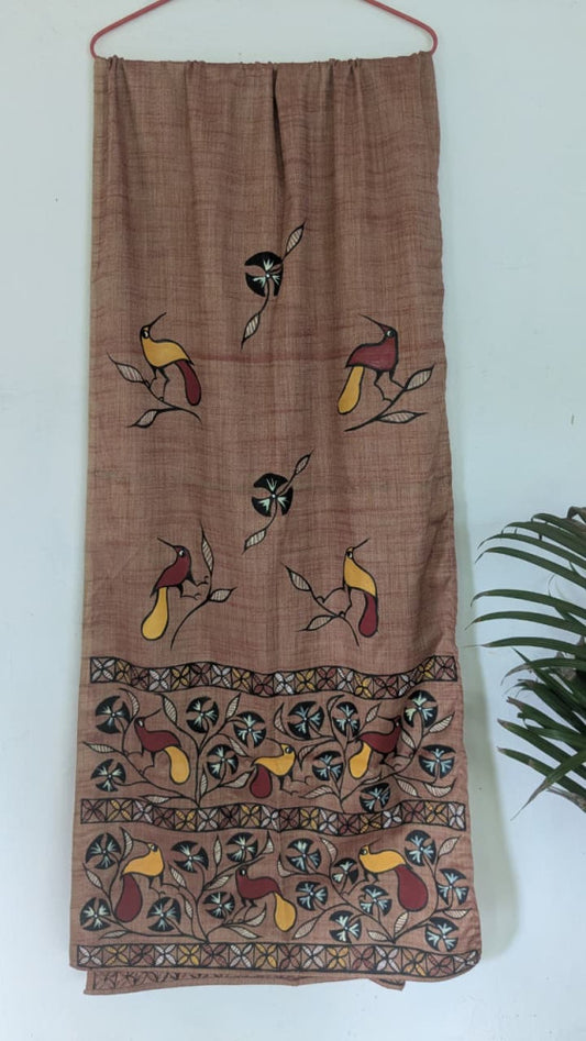 Bhagalpuri Silk Khovar Stole Style 11