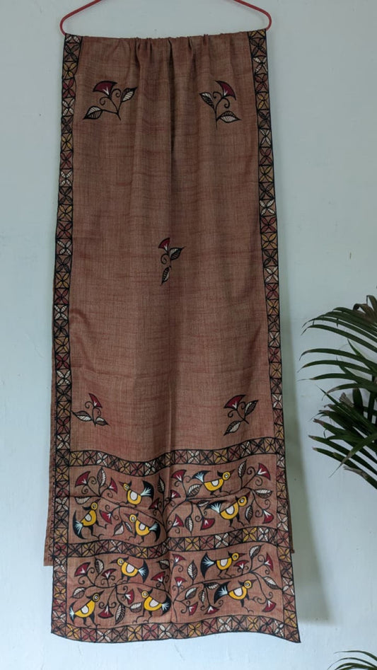 Bhagalpuri Silk Khovar Stole Style 13