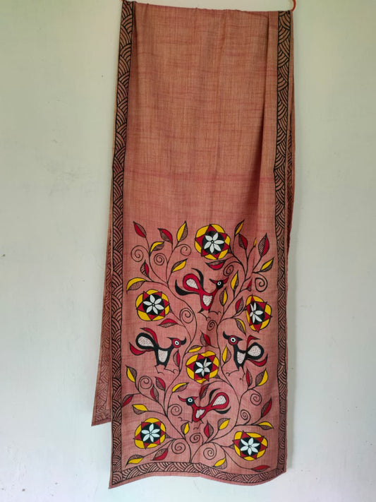Bhagalpuri Silk Khovar Stole Style 18