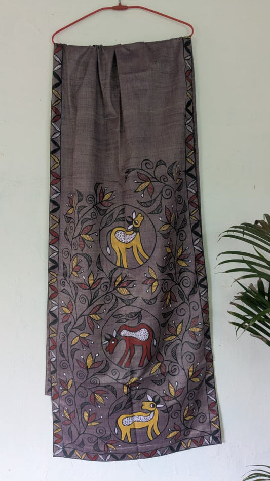 Bhagalpuri Silk Khovar Stole Style 23