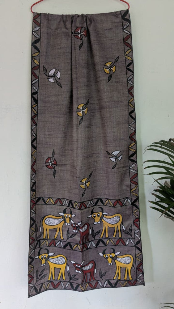 Bhagalpuri Silk Khovar Stole Style 8