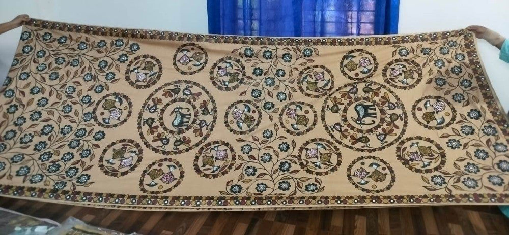 Bhagalpuri Sohrai Khovar Silk Saree Style 1