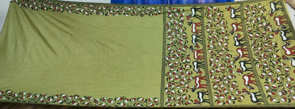 Bhagalpuri Sohrai Khovar Silk Saree Style 5