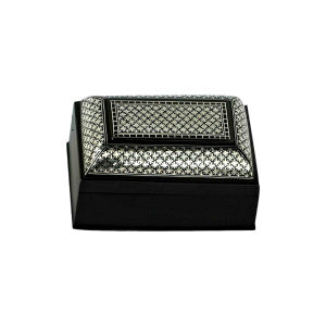 Handcrafted Bidriware Art Work Silver Inlay Jewellery Box