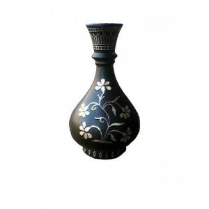 Buy Authentic GI Tagged Bidriware Wall Frame Silver Inlay Black Metal Art online