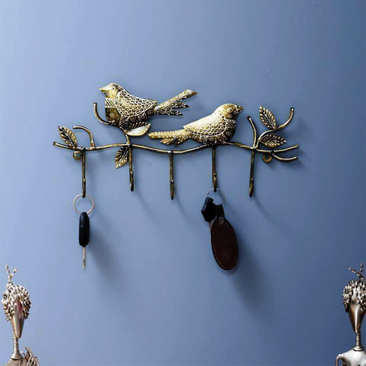 Bird Key Holder Wall Art 5 Hook
