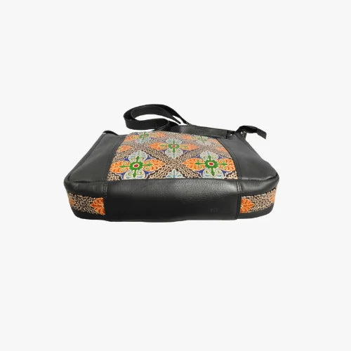 Black Combo Sling Leather Bag