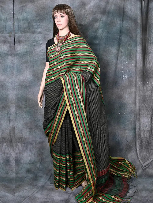Black Shantipur Saree