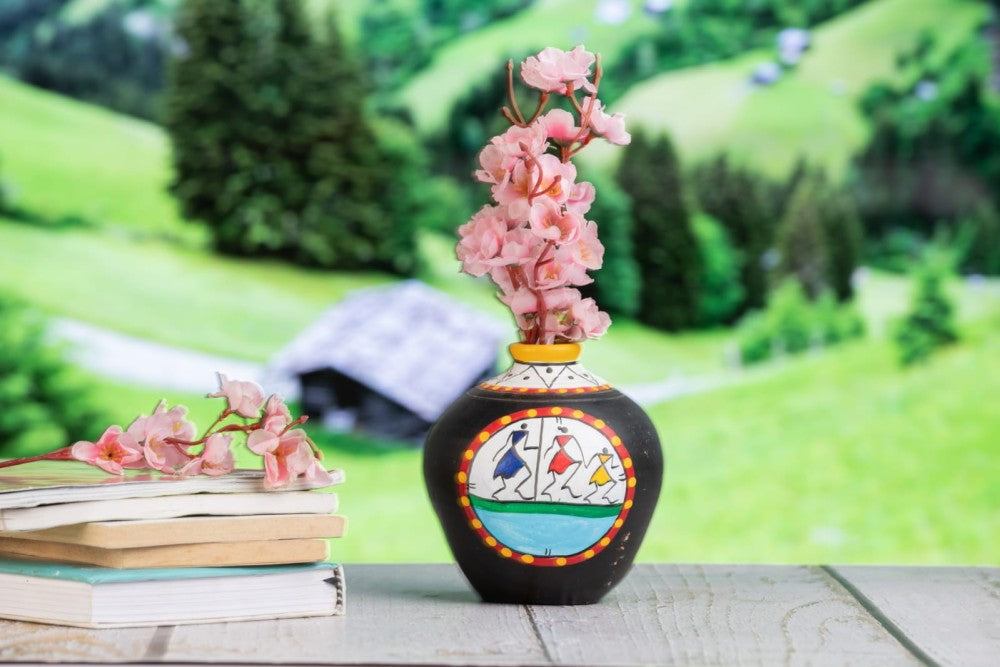 Black Tribal Terracota vase