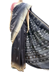Black Tussar Saree