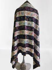 Black & White Stripes Prints Kani Shawl