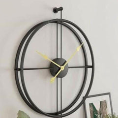 Black & Yellow Dial Brass Finish Wall Clock