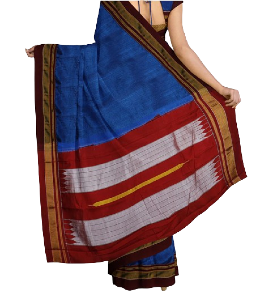 Blue Colour Ilkal Saree