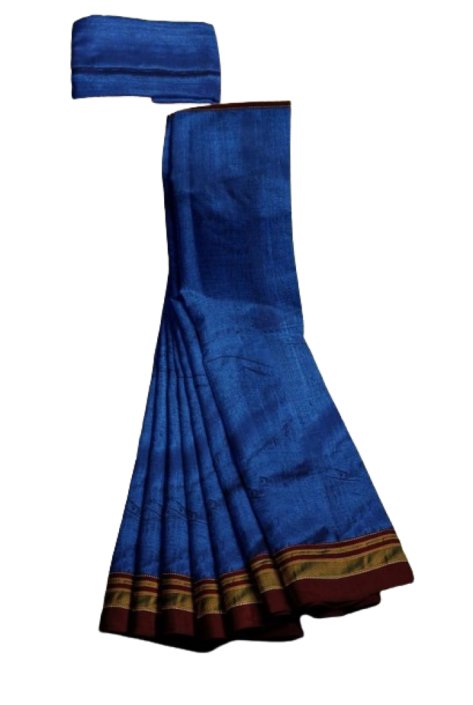 Blue Colour Ilkal Saree