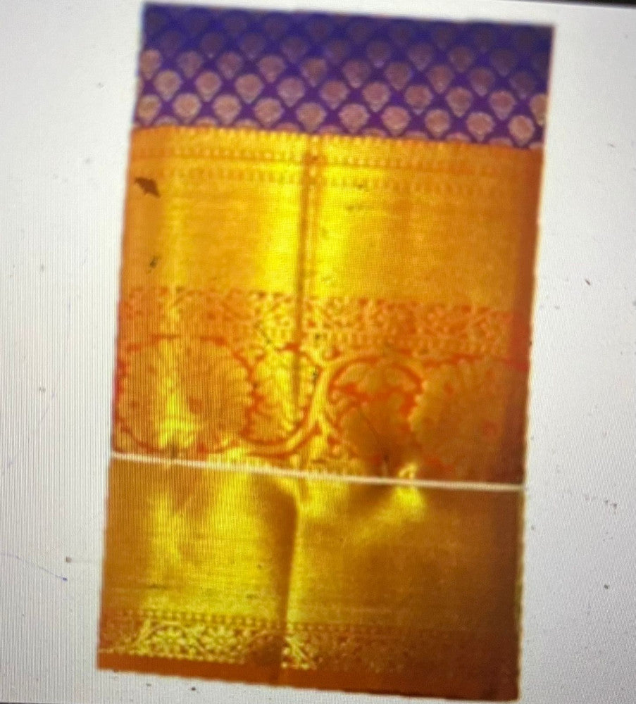 Blue Dharmavaram saree