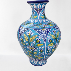 Blue Floral Indoor Plant vase (16 inch)