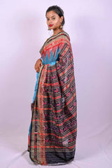 Blue Khandua Sachipar Silk Saree