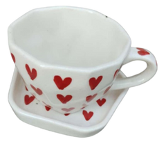 Blue Pottery Beautiful Heart Shape Tea Coster