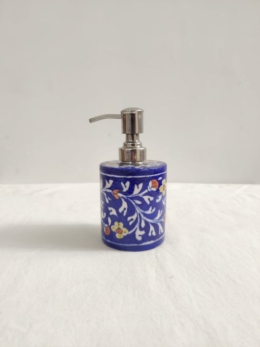 Blue Pottery Handwash Floral Design