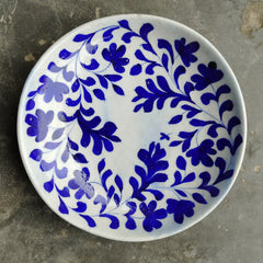 Blue Pottery Wall Hanging Plate 8 inch Style 23