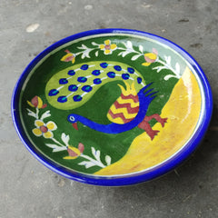 Blue Pottery Wall Hanging Plate 8 inch Style 9