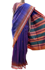 Blue Tussar Saree