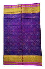Blue with Pink Colour Rajkot Patola Saree
