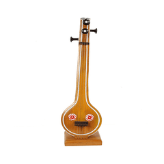 Beautiful Flower Tamboora Designed Wooden Bobbili Veena