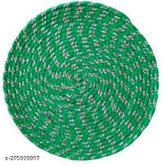 Braided Doormat Round Green