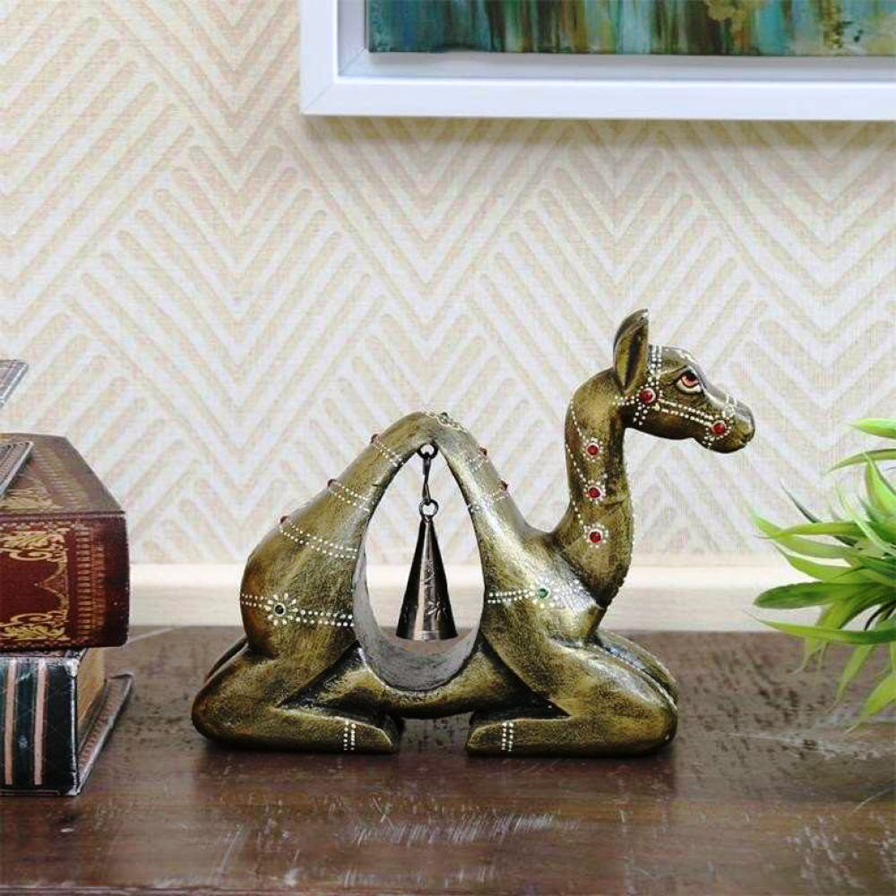 Brown Wood Camel Figurine