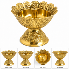 Beautiful Golden Brass Payali Diya Jyoti set of 2 ( Style 1 )
