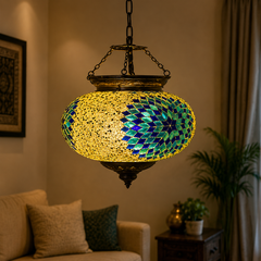Blue-Turquoise Hanging Lamp