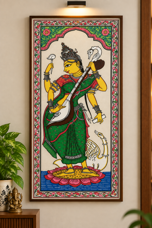 Maa Saraswathi Patchithra (15x6 inch)