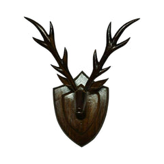 Carving Sheesham wood Hanging Dear Head For Wall Brown