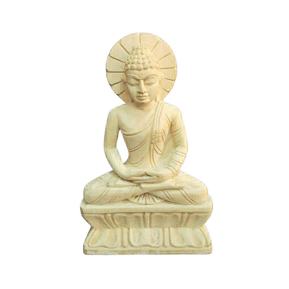 Carving Sheesham wood Lord Buddha Statue