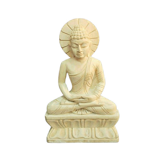 Carving Sheesham wood Lord Buddha Statue