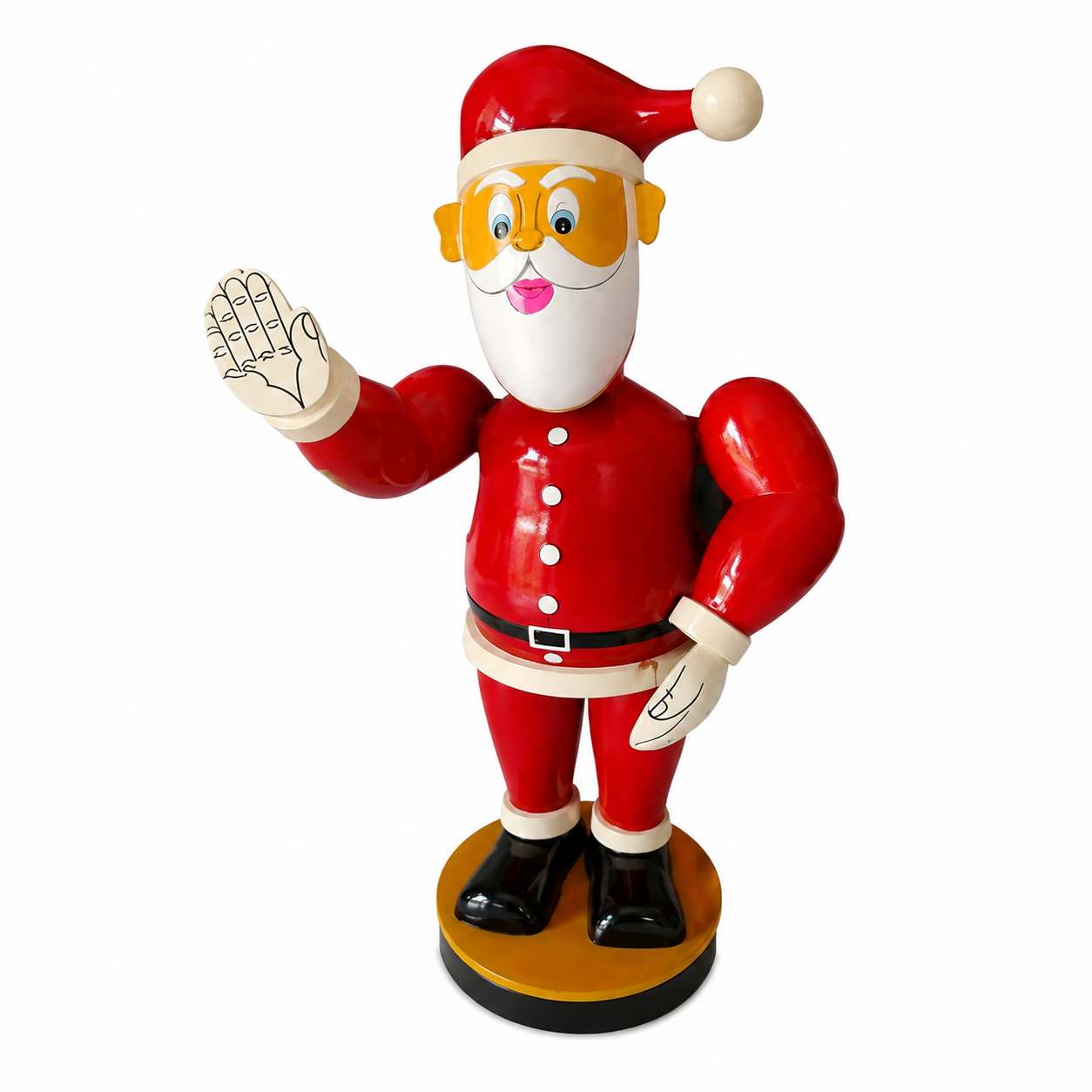 Handmade Lacquer Wooden Etikoppaka Toy Kids Friend Santa Clause