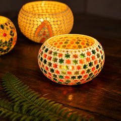 Green and Orange Tealight Holder