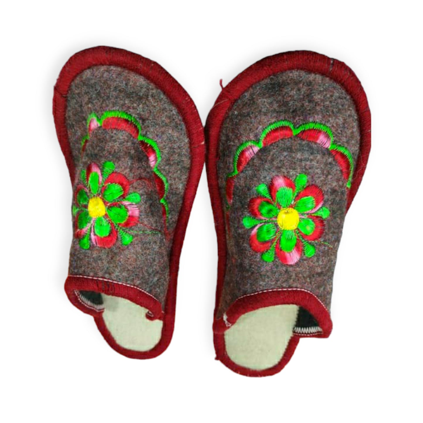 Chamba Chappal in Grey and Orange Colour