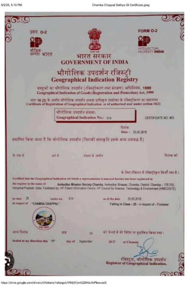 Brown Leather Chamba Chappal For Men