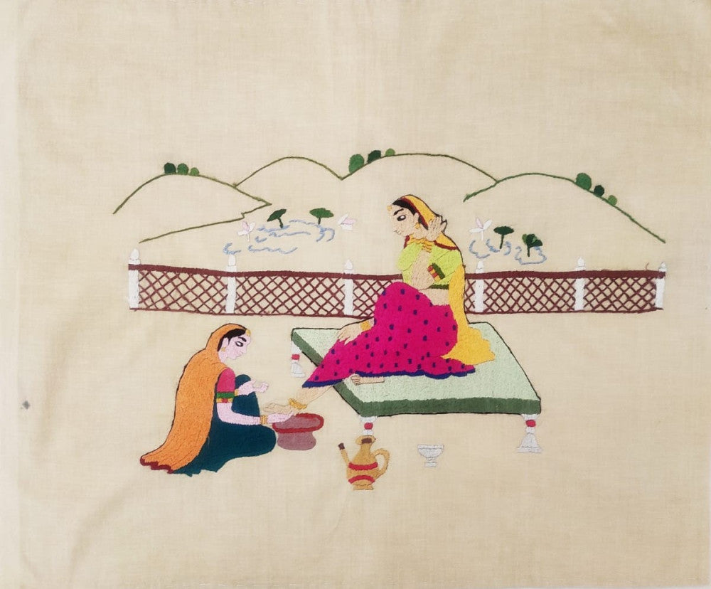 Chamba Rumal of 2 women