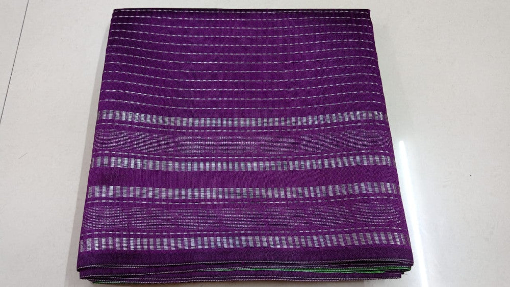 Champa Silk Purple & Green Saree