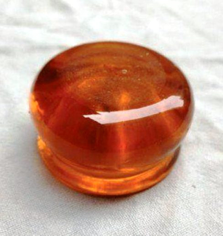 Traditional Handicraft Beautiful Design Channapatna Paper Weight In Orange Colour