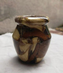 Traditional Handicraft Beautiful Design Channapatna Matka In Brown Colour
