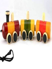 Channapatna Toys & Dolls Handcrafted Wooden Chuk-Chuk Train By Sri Manjunath Toy's Factory