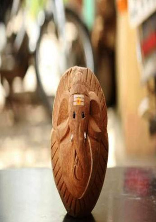Channapatna Toys & Dolls Handcrafted Wooden Lord Ganesha By Sri Manjunath Toy's Factory