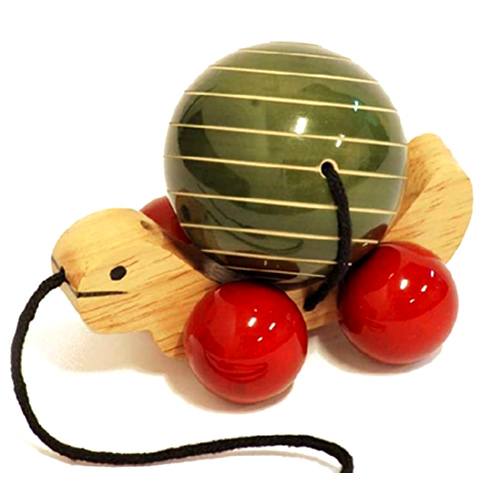 Traditional Channapatna Handmade & Painted Wooden Tortoise Toy